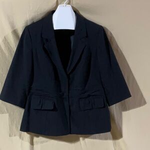 Lane Bryant Size 26 Snap-Up the Front 
Lined Black Jacket